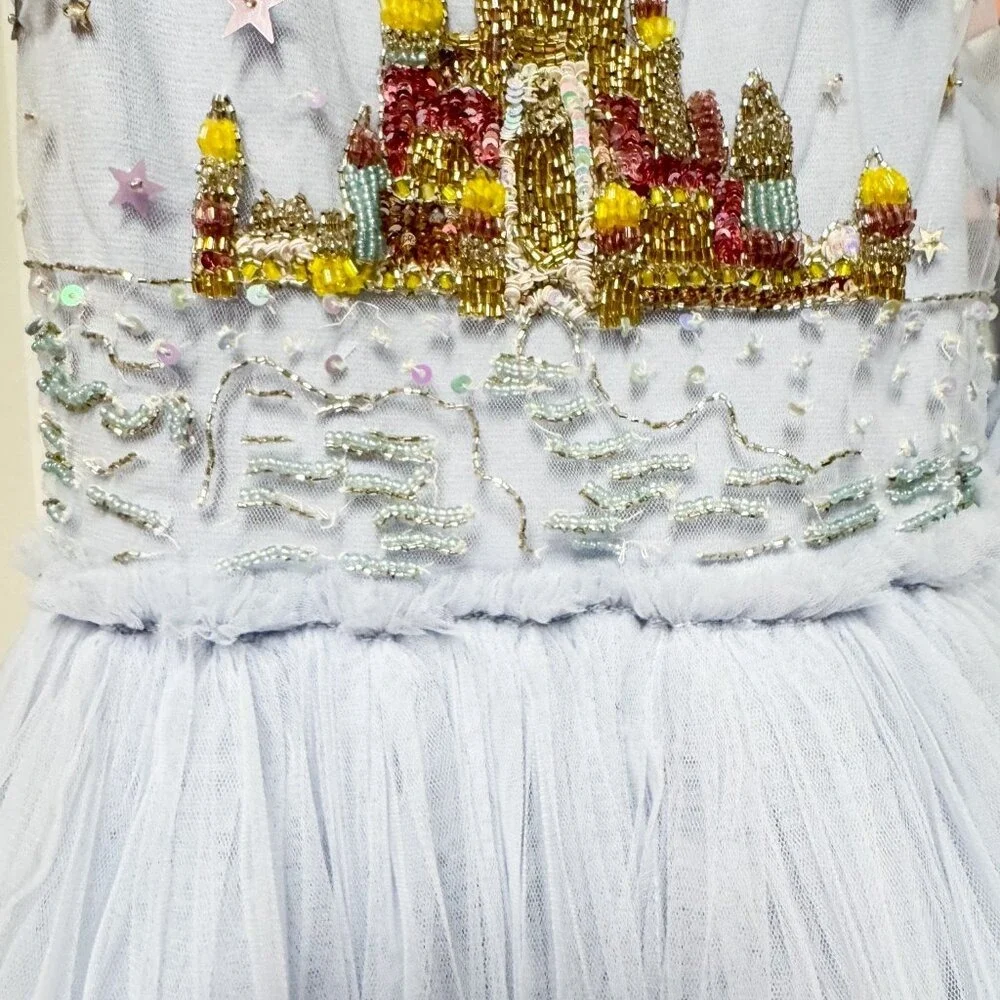 Ooh La La Couture Disney Castle Princess Dress Size 8 10 Blue Tulle‎ Sister